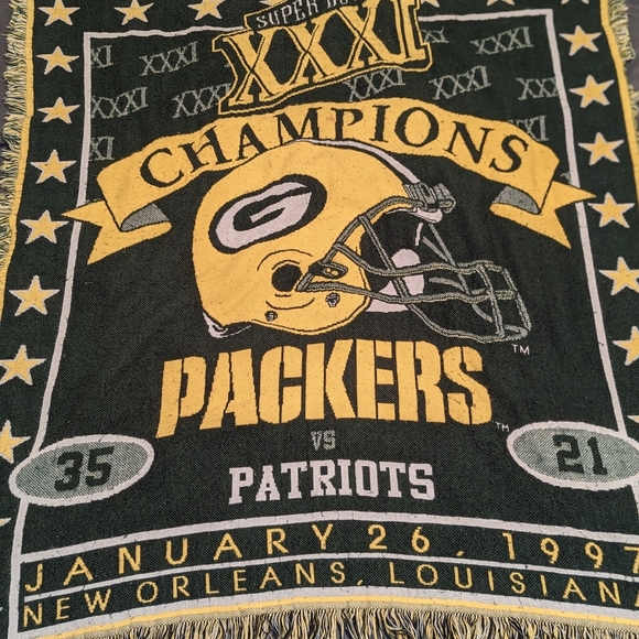 1997 Vintage Green Bay Packers Tapestry/ Throw Blanket - Picture 2 of 2